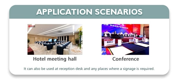digital meeting signage