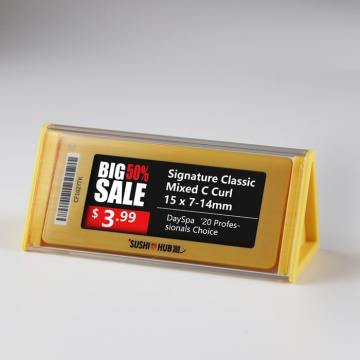 Transparent ESL box for bakery or deli area