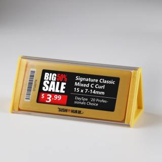 Transparent ESL box for bakery or deli area