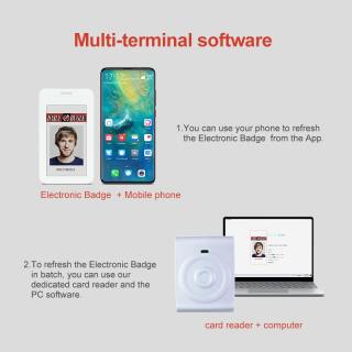 Powerless Electronic Badge with epaper display