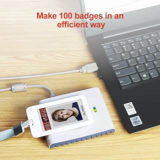 Powerless Electronic Badge with epaper display