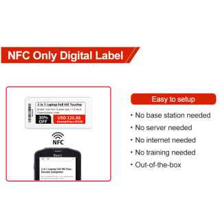 Mobile controlled E-ink Digital Label 2.9inch